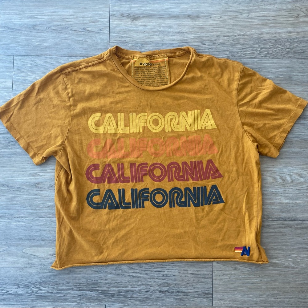Aviator Nation Cropped California Tee